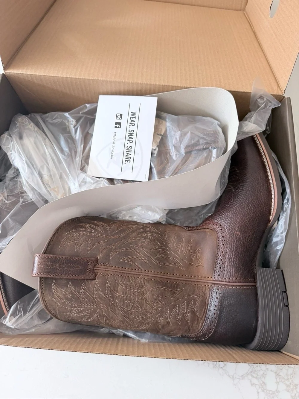 Ariat Sport Western Boots Fiddle Brown / Powder Brown